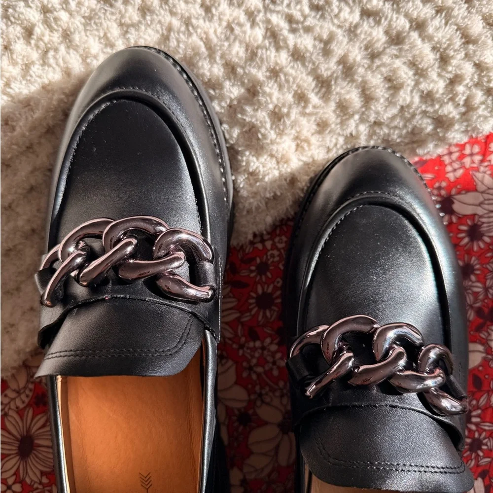 Frankie4 “Saint Black” Loafers with Silver chain - Picture 3 of 7